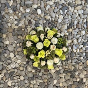 Biedermeier wit/lichtgroen 30cm