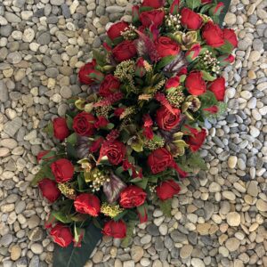 Bloemstuk rood 100cm