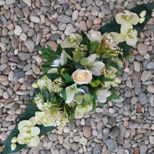 Bloemstuk wit 80cm
