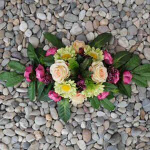 Bloemstuk paars 50cm