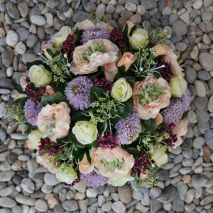 Biedermeier zalm/lila groot